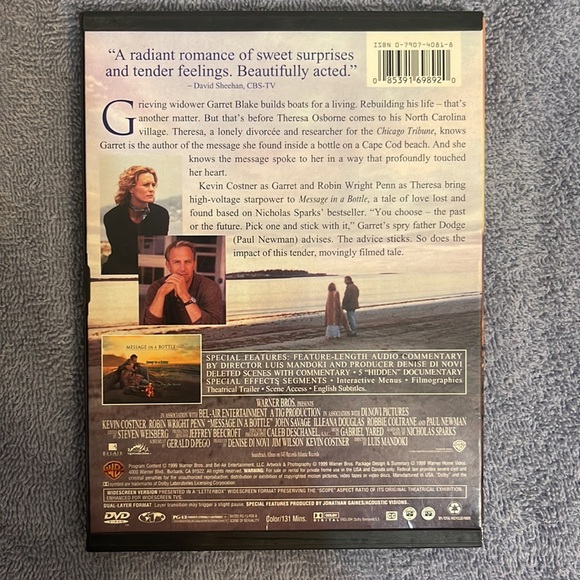 Message in a Bottle Kevin Costner dvd movie - Picture 2 of 5